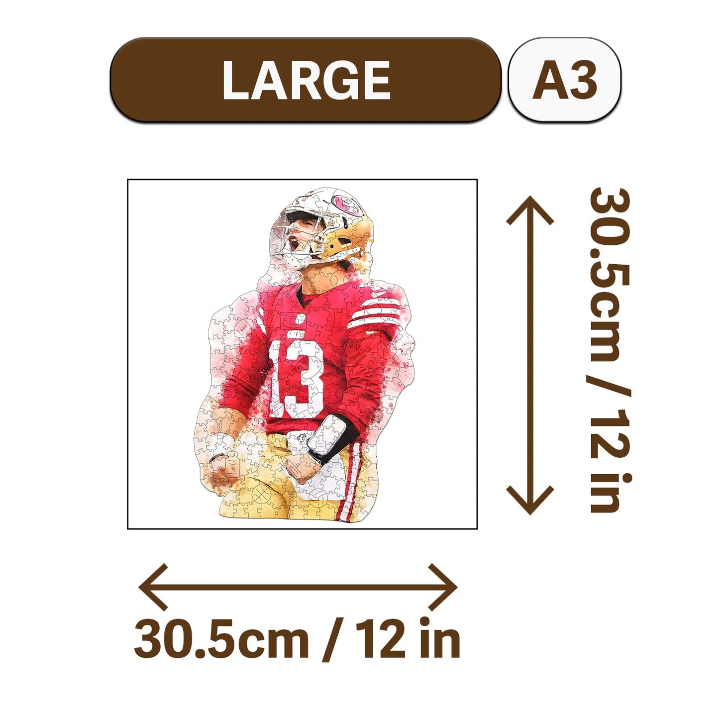 Baseball Genius Wooden Jigsaw Puzzle Wood Home Decor Painting Christmas and Halloween Gift Toy for Teen and Kid