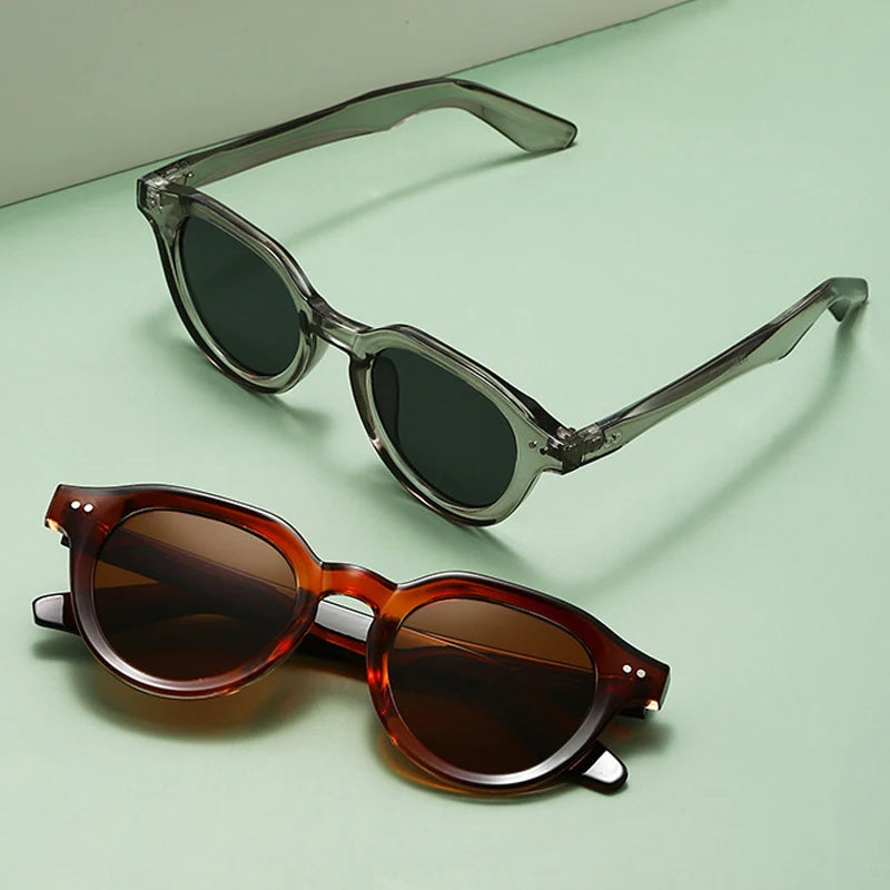 JNPCXI New Fashion Sunglasses Men Women Brand Designer Rives Casual Travel Sun Shades UV400 Suitable Oval Glasses
