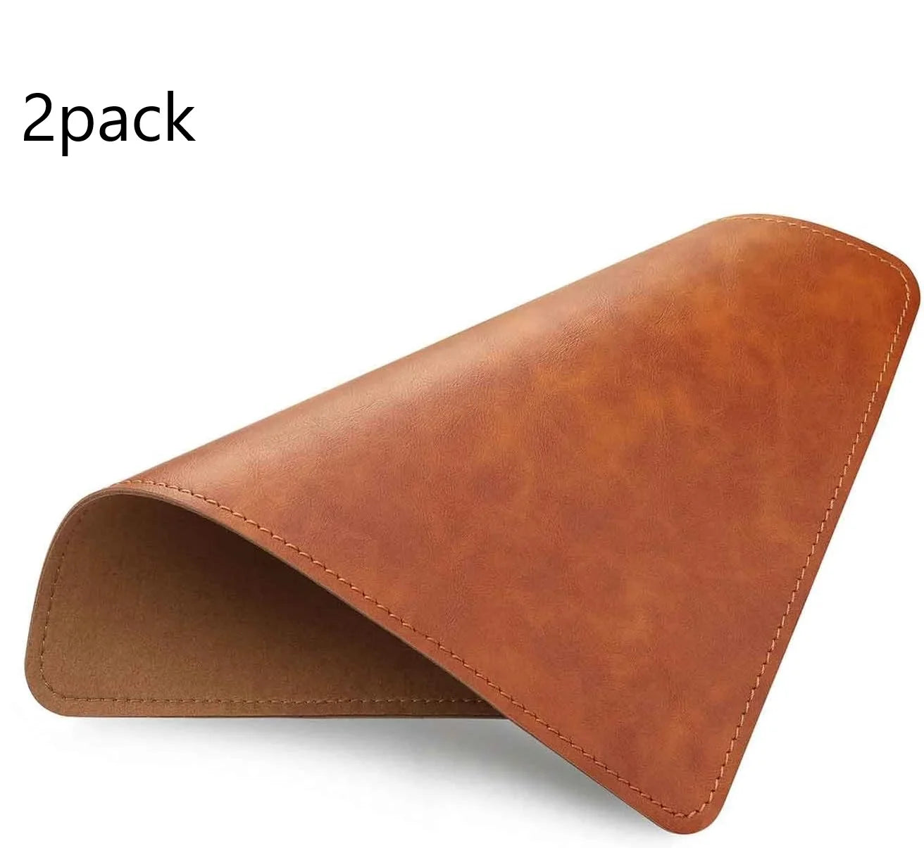 2pack Leather Mouse Pad with Stitched Edge for Laptop Computer PC Personality Desings Office Mouse Mat Pad 20X25CM