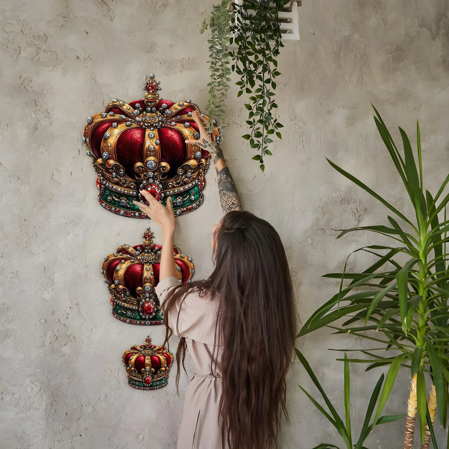Crown and Cuisine Theme Wooden Jigsaw Puzzle Wood Home Decor Painting Christmas and Halloween Gift Toy For Teen And Kid