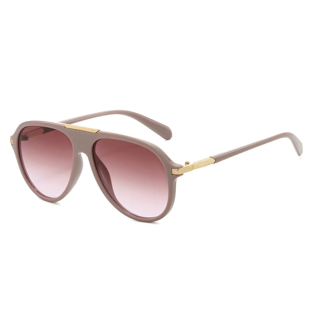 JNPCXI New Pilot Sunglasses Women Fashion Gradient Mirror Shades UV400 Retro Jelly Color Trending Men Outdoor Sun Glasses