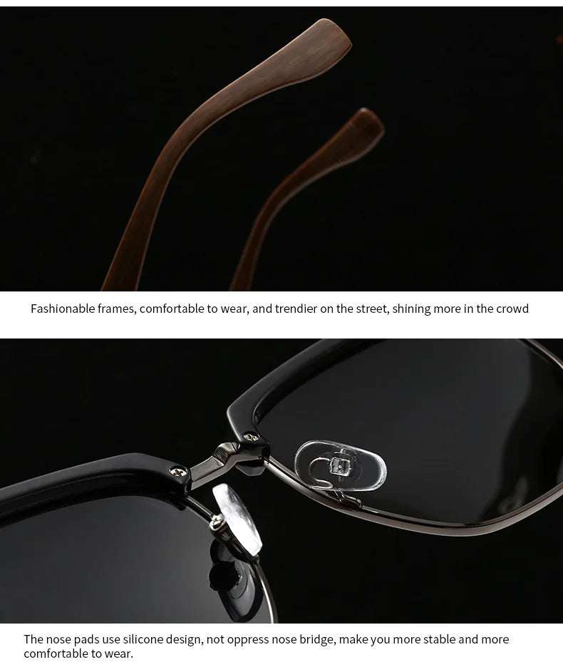 JNPCXI New Polarized Oval Metal Punk Women Sunglasses Fashion Clear Ocean Lens Shades UV400 Men Sun Glasses