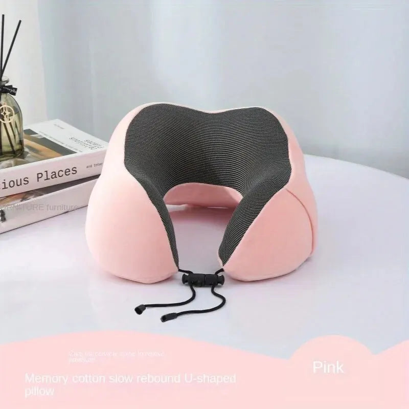 1pc Rebound Travel Pillow, U-shaped Headrest Neck Support Nap Air Palne Pillow