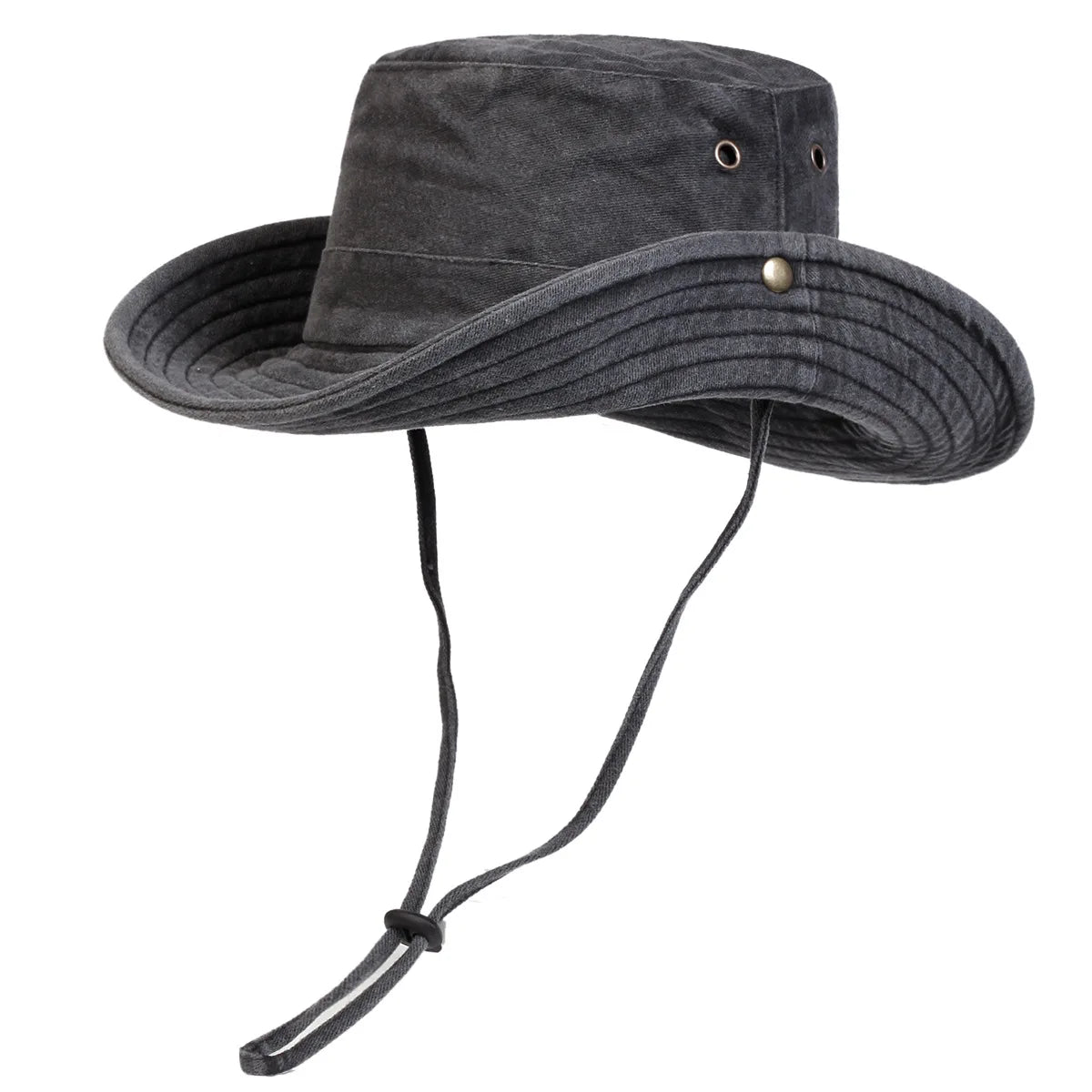 Men Big Eaved Washed Bucket Hats Fishermen Caps Outdoor Casual Cap Sunscreen Hat