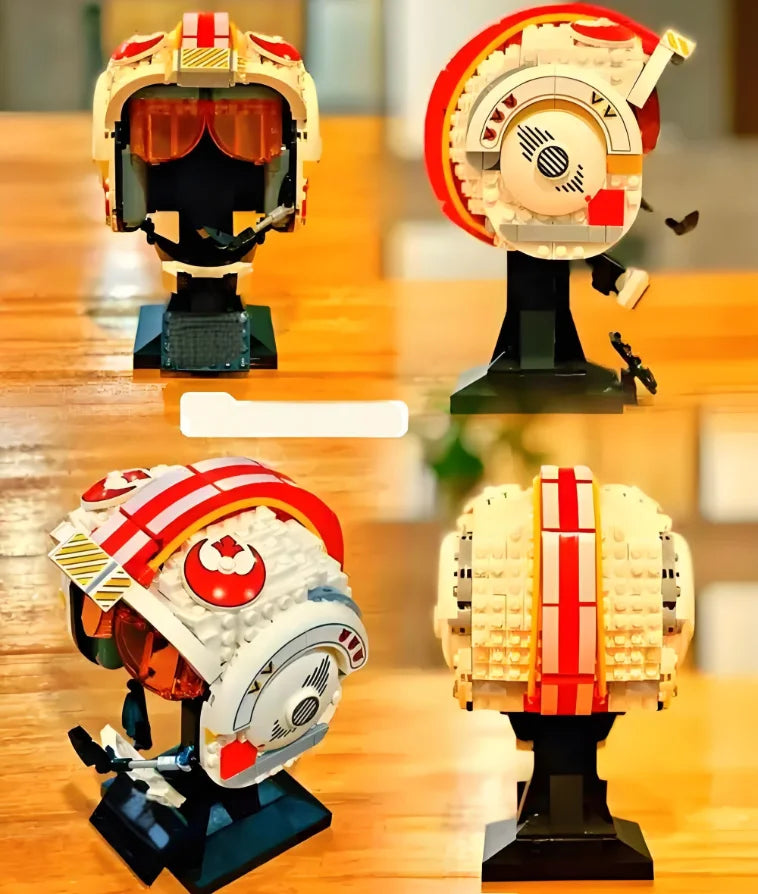 Star Plan Sky Walkers Red Five Helmet -75327  SpaceShip Battle Building Blocks