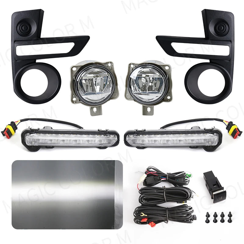 DLAA Led Fog Lamps For Toyota Raize 2020 2021 2022 Daytime Running Light DRL Halogen Front Auto Driving Daylight Car Accessories