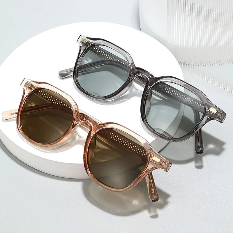 JNPCXI New Fashion Square Punk Sunglasses Men Women Luxury Brand Design Popular Gray Gradient Sun Glasses Travel Eyewear