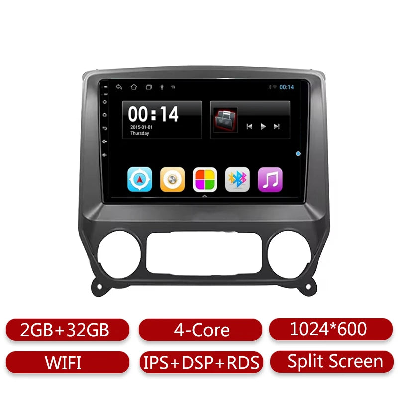 Carplay Android Radio For Chevrolet Silverado 3 GMTK2 2014-2018 Car Stereo Radio Car Multimedia Video Player GPS/Car Pla