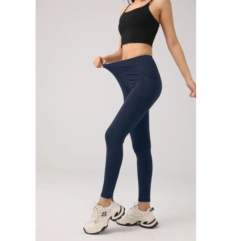 Waist Yoga Pants with Pockets, Leggings for Women Tummy Control Compression Workout Leggings for Women