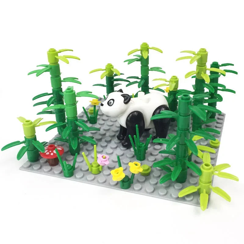 DIY Farm Building Blocks Set Cattle Pen Pig Shed Chicken Horse Panda MOC Scene