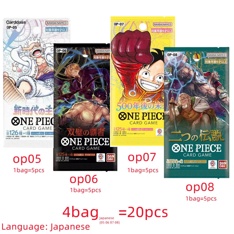 Bandai Original One Piece Cards Japanese OP01 OP05 OP08 OP09 Trading Booster Box