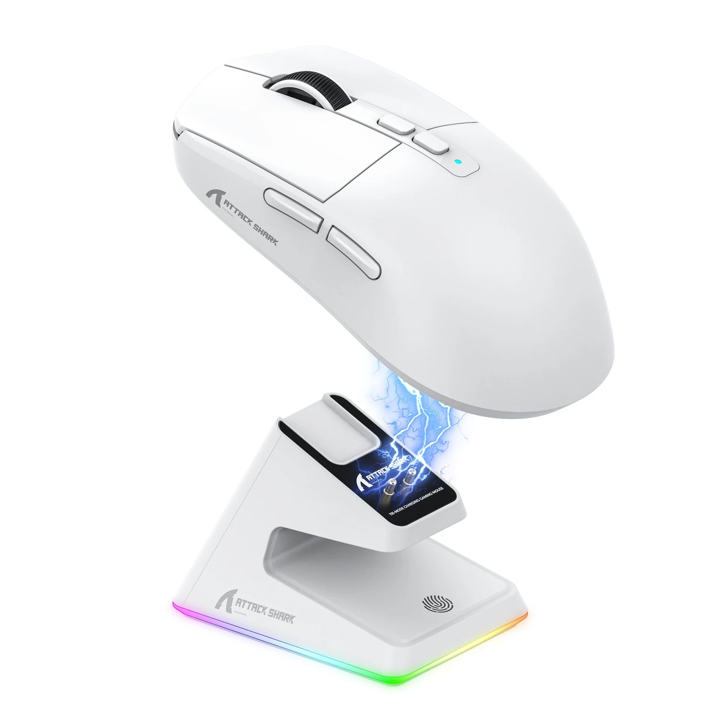 Attack Shark X6 PAW3395 Bluetooth Mouse,2.4 Tri-Mode, RGB Touch Magnetic Charger