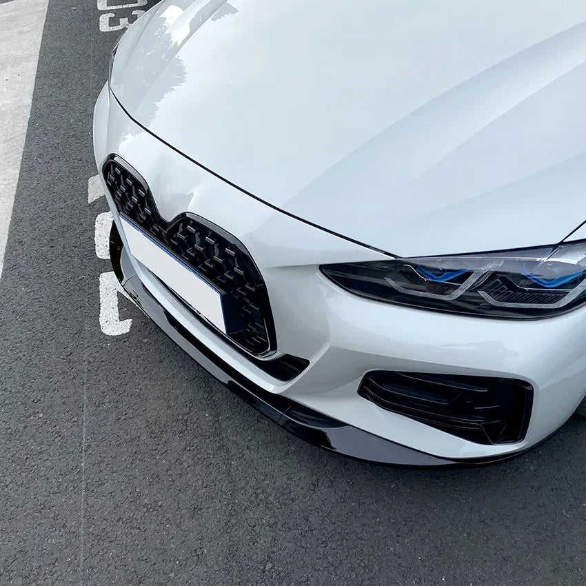 For BMW 4 Series G22 G26 420i 430i I4 M50 M Sport 2020-2025 Car Front Bumper Spoiler Lip Diffuser Splitter Body Kit Gloss Black