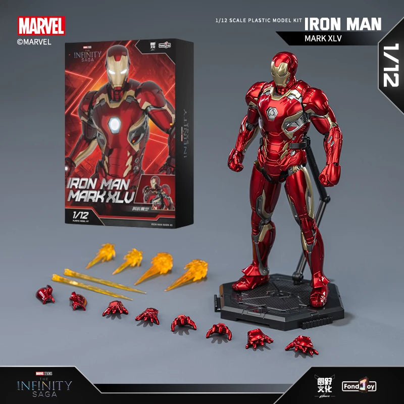 Original LED FondJoy Iron Man MK42 MK43 MK46 MK1 MK2 MK3 MK4 DIY Action Figures