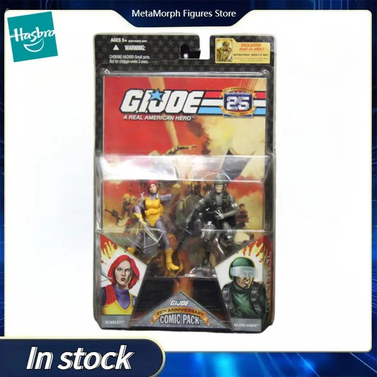 Original Hasbro G.I. Joe  A REAL AMERICAN HERO SCARLETT/GI JOE HAWK COMIC PACK Action Figure Collection Toys Ornaments