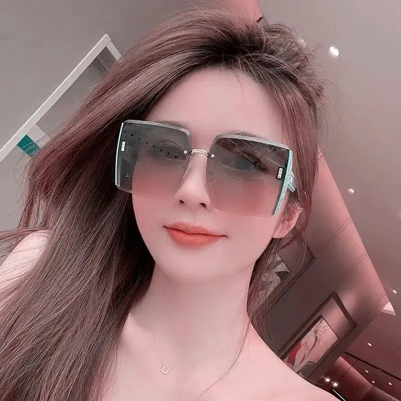 Oversized Square Sunglasses Women Luxury Brand Fashion Large Frame Sun Glasse
