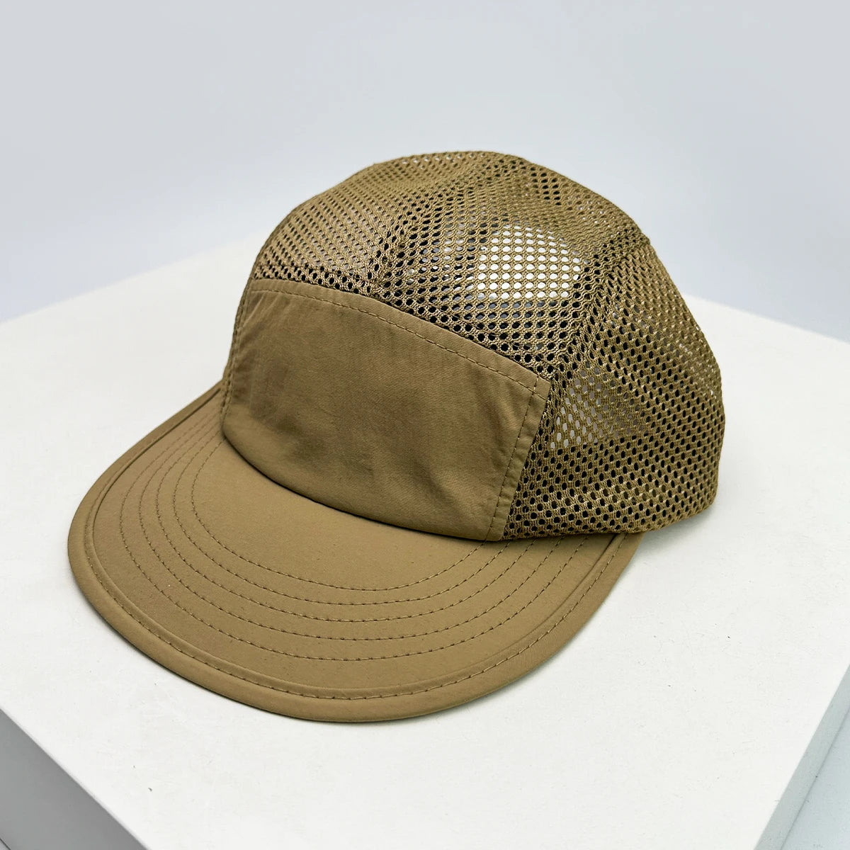 New Unisex Quick Drying Korean Casual Solid Baseball Hats Sunshade Mesh Breathable Peaked Caps Versatile Short Eave Fashion ins
