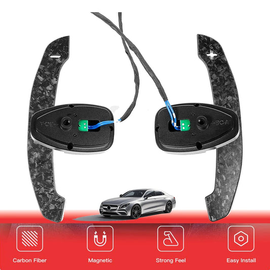 Steering Wheel Carbon Fiber Magnetic Paddle Shifters for Mercedes-Benz AMG C300 G63 CLA GT S 2010+ GLE S63 C43 G550