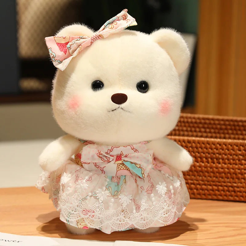 Lovely Girl Heart  Bear Plush Toys Kawaii Sfuffed Animals Soft Baby Sleeping Doll Valentine's Day Gift For Selfie Props