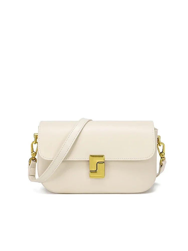 Women’s Split Leather Shoulder Bag Trend Brand Small Square Bags Luxury Designer Handbag Messenger bag for Female