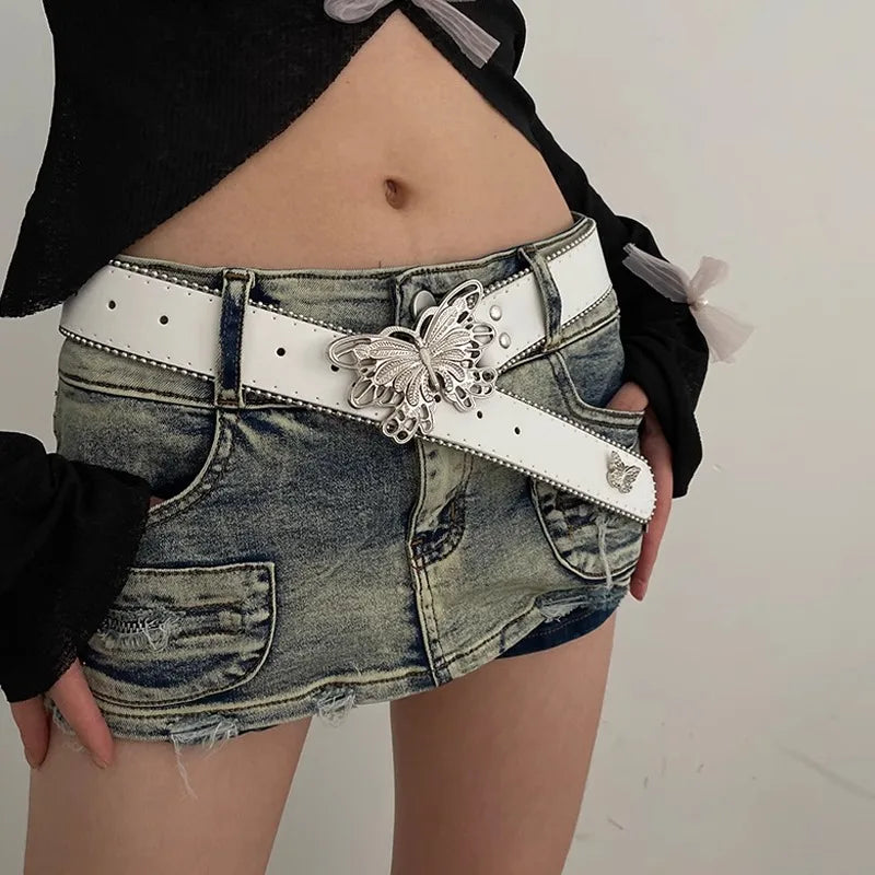 Barbie Pink Millennial Spice Y2K N Girdle 2024 New Butterfly Belt With Jeans Belt