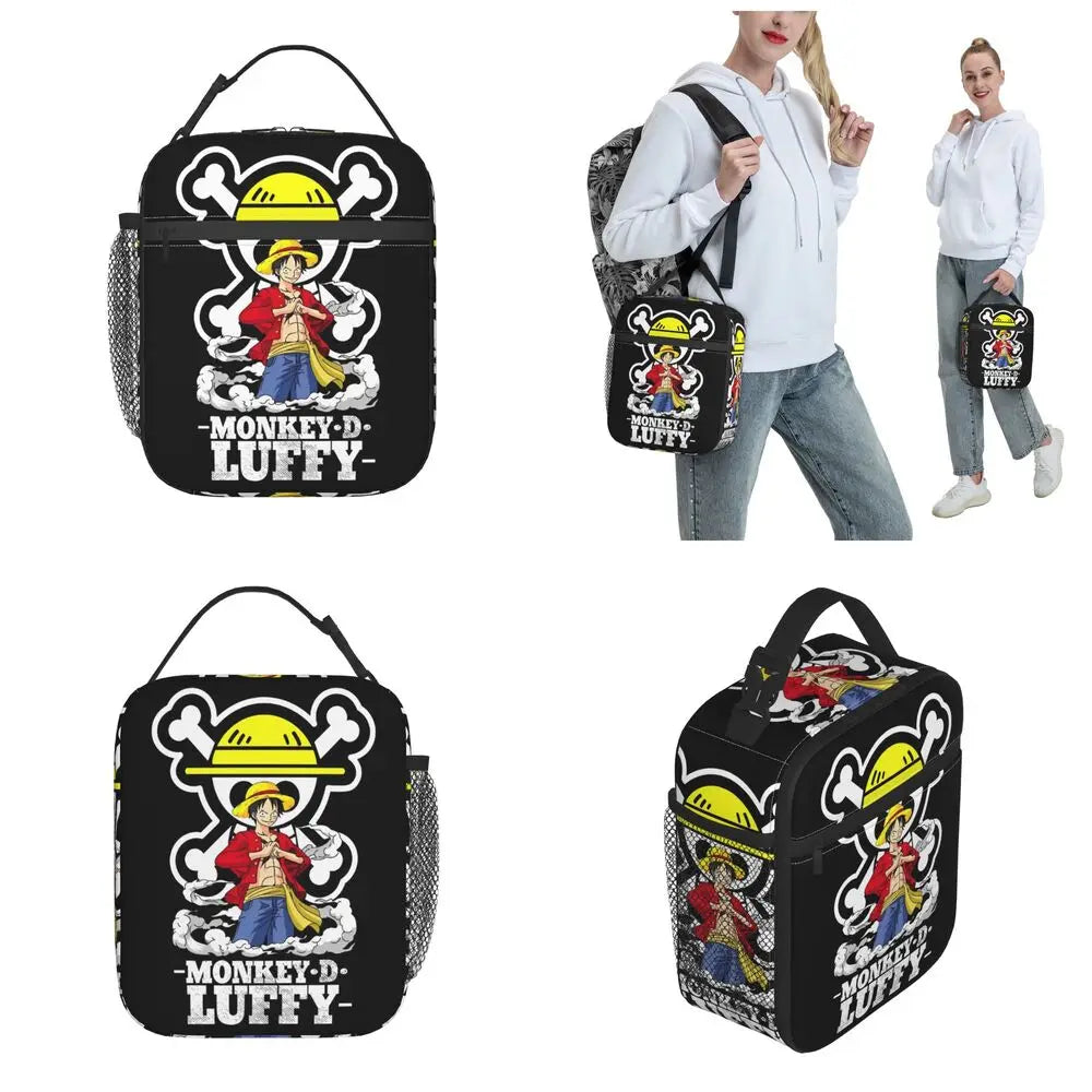 One Piece Monkey D Luffy Anime Insulated Lunch Thermal Bag Work School Bag M23