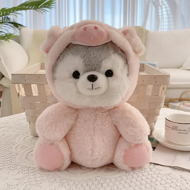Cosplay Pink Pig Koala Dinosaur Fox Plushie Husky Plush Toy Girl Cuddly Baby Appease Doll Kids Birthday Christmas Gift