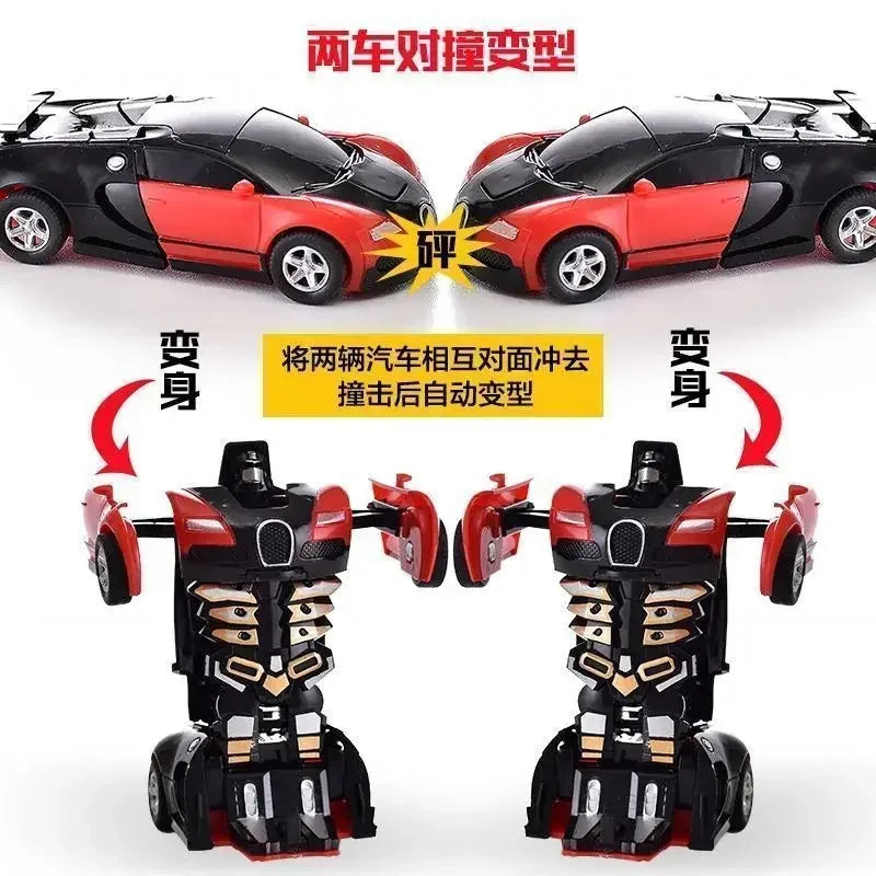 Shape-shifting AutoRobot Car Toy inertial impact one-button puzzle collision M19