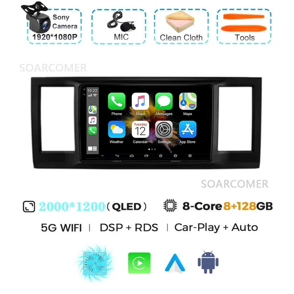 For VW Volkswagen Caravelle 6 T6 2015-2020 GPS DVD DSP Car Radio Multimedia Video Player Android 15 Auto Carplay Navigation