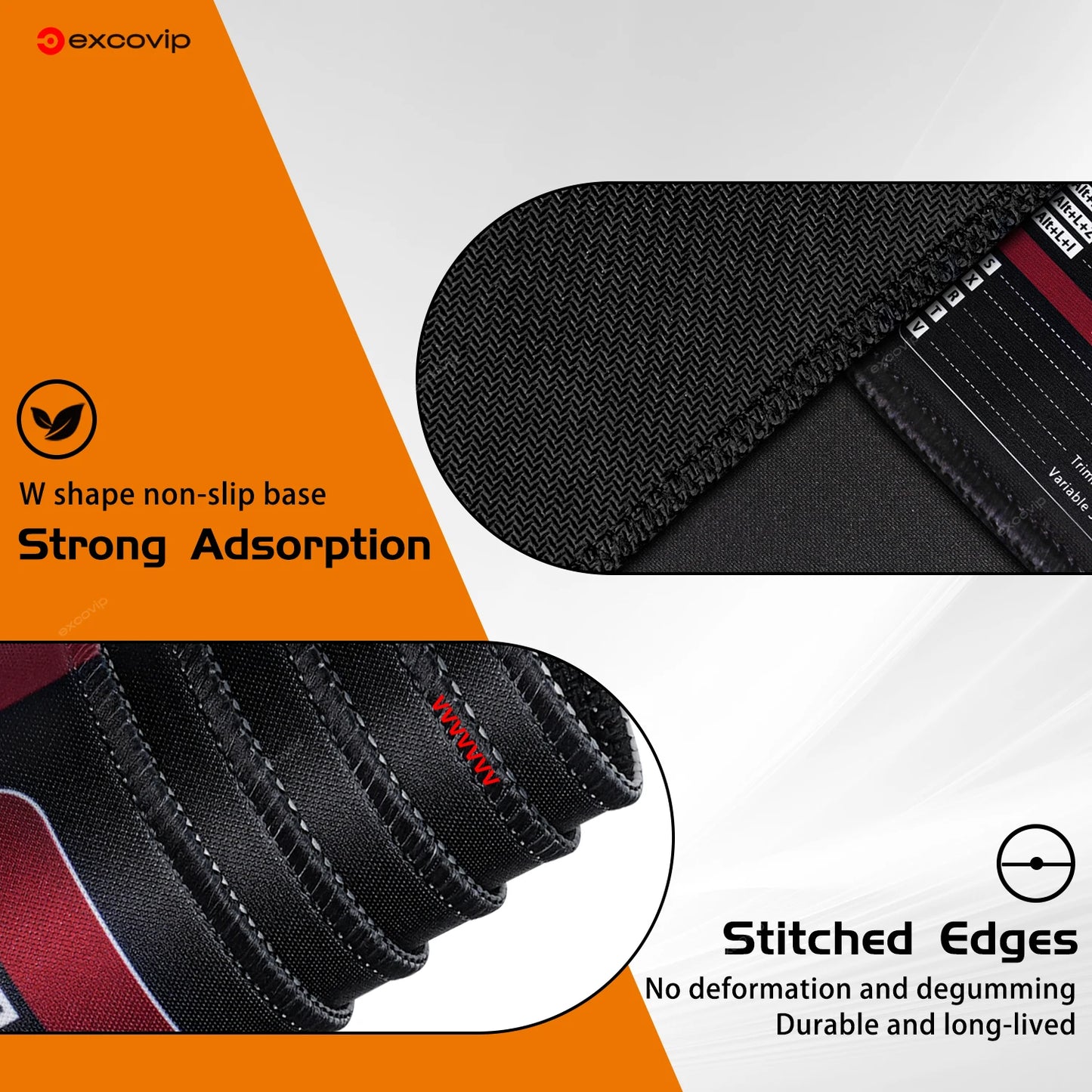 EXCO Shortcut Mouse Pad for UGNX CNC Programming Large Cheat Sheet Keyboard Mousepad Desk Mat Non-Slip Rubber Base Stitched Edge