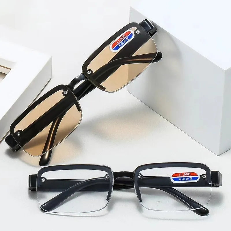 Reading Glass Natural Crystal Lenses for Men and Women with Grade+1.0~+4.0 Eye Protection Glasses