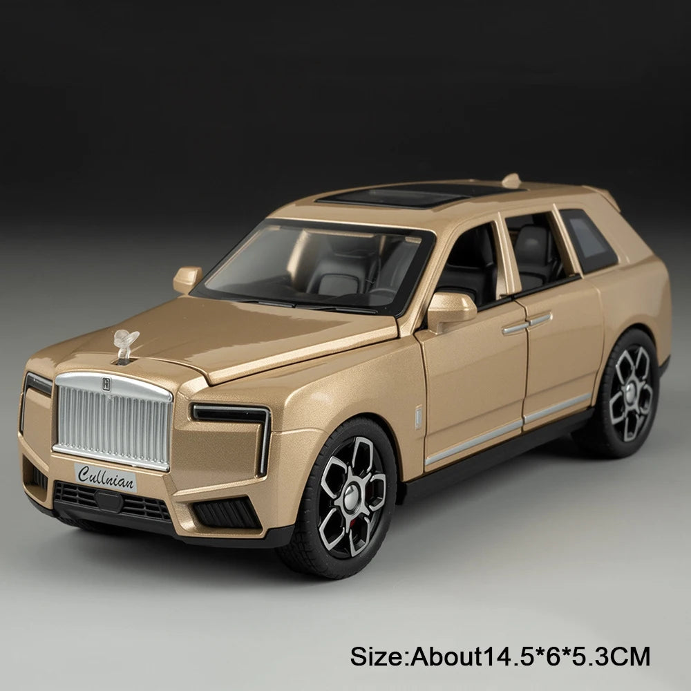 1:32 Rolls Royce Phantom Cullinan Diecast Alloy Model Toys Car Doors Opened with Sound Light Pull Back Toy Bookshelf Decorations