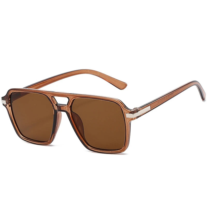 JNPCXI New Double Bridge Square Pilot Women Sunglasses Classic Men Sun glass Outdoor Driving Shades UV400