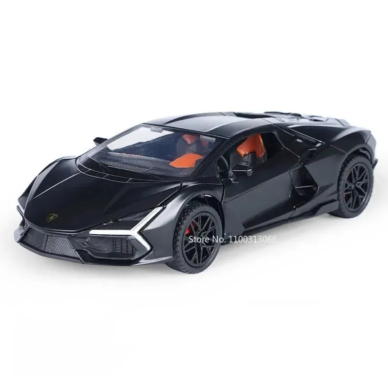 1:32 Lambor Countach LBWK Revuelto Miniature Model Alloy Diecast Toys Car with Sound Light Pull Back Vehices Fashion Accessories