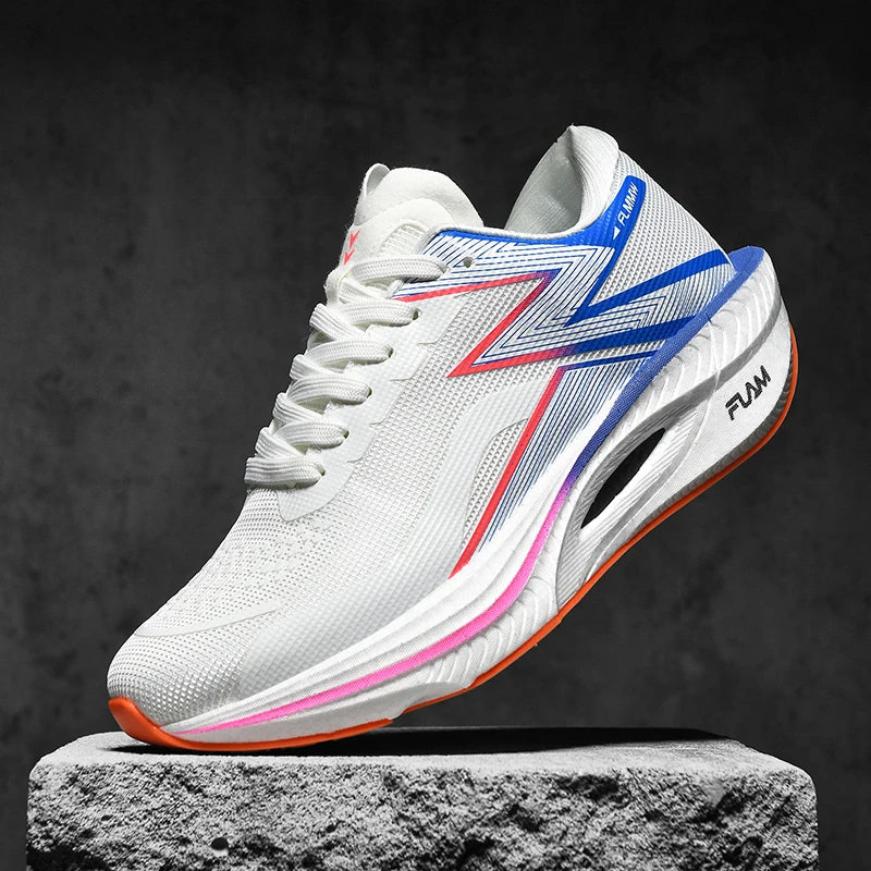 Sneakers Men Running Shoes Carbon Board Marathon Sports Shoes Breathable Lightweight Women's Comfortable Athletic Sneakers1911