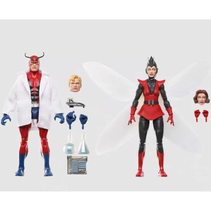 Original Hasbro Marvel Legends Series Hank Pym (Giant-Man) & Janet Van Dyne (Wasp) Action Toy Figure Collection