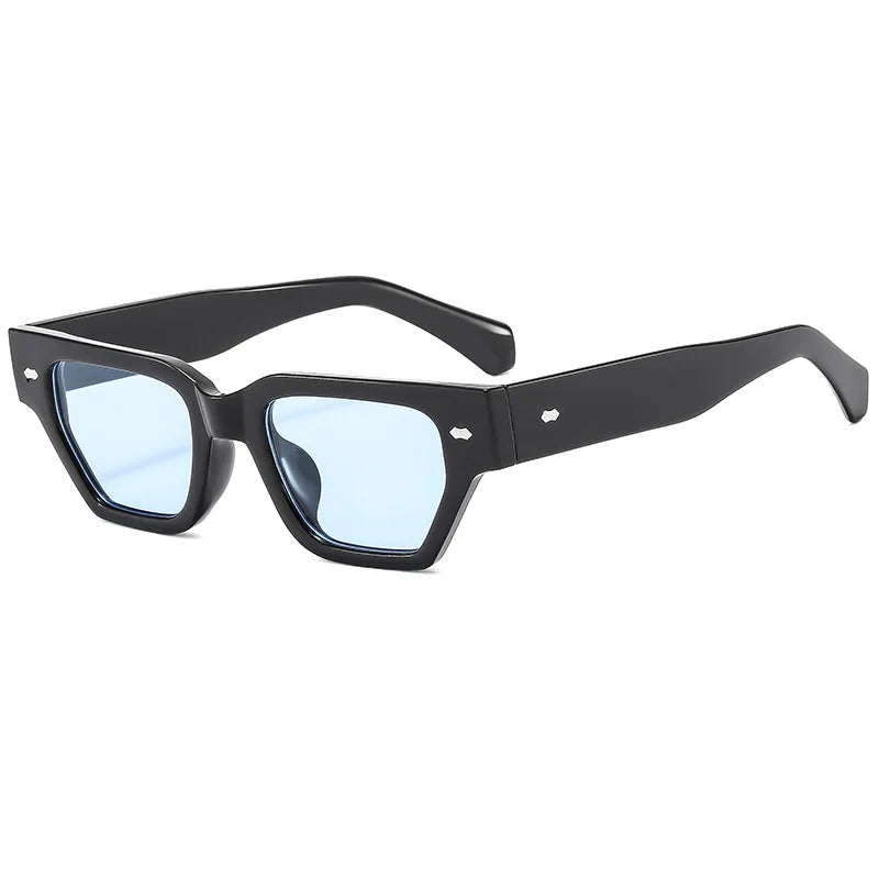 JNPCXI Retro Cat Eye Women Sunglasses Fashion Rivets Men Black Yellow Shades UV400 Sun Glasses