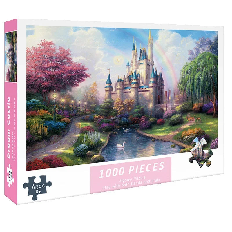 75*50CM Adult 1000 Pieces Paper Jigsaw Puzzle Lovely Cure High Difficulty Decompression Puzzle Birthday Gift  Educational Toy