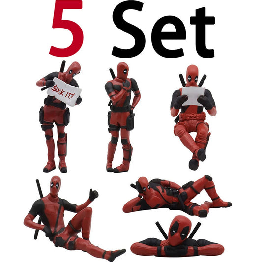 6 Desk Decoration Deadpool Car Home Office 8cm X-MAN Funny Cute Figure Model Toy