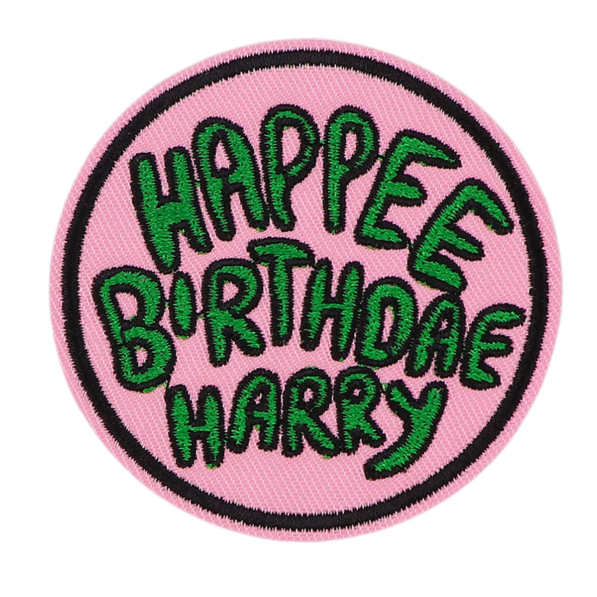 Happy Birthday Embroidery Patch Movie Iron On Patches for Clothing Thermoadhesive Patches Round Patches On Clothes Badge DIY Sew