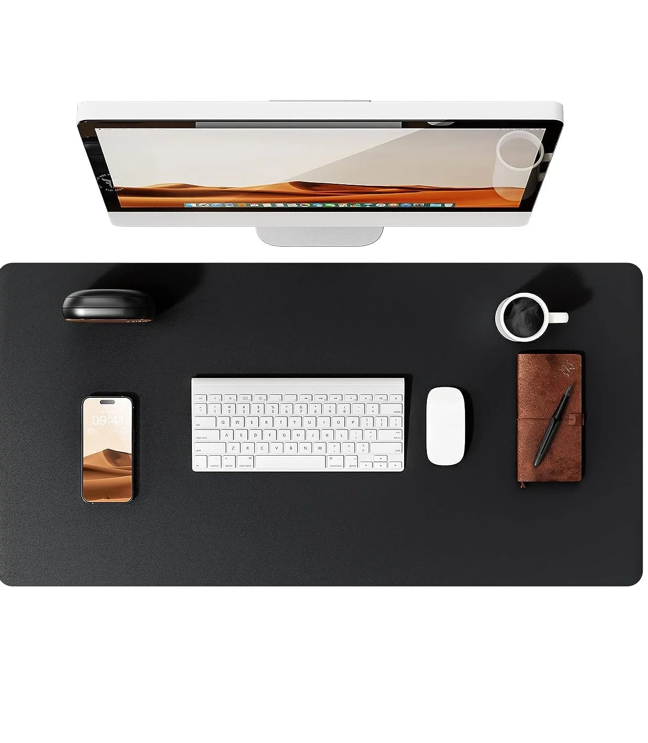 Leather Desk Pad Protector, Mouse Pad, Office Desk Mat, Waterproof  Non-Slip PU Desk Blotter, Computer Desk Pad for Women