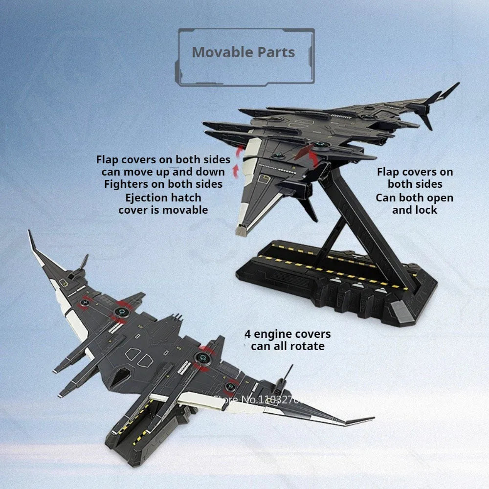 1:1500 1:3000 Luan Niao Strategic Aerospace Mother Ship Alloy Diecast Toys Models Car Detachable Bracket Rotate Collectors' Gift