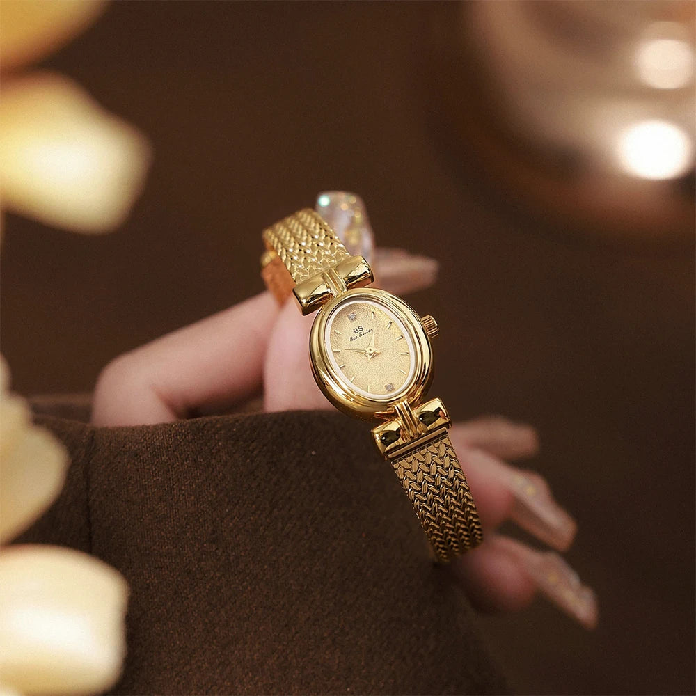 Bee Sister Luxury Woman Watch Casual Temperament Women's Watches Gifts Quartz Alloy Women Wristwatches