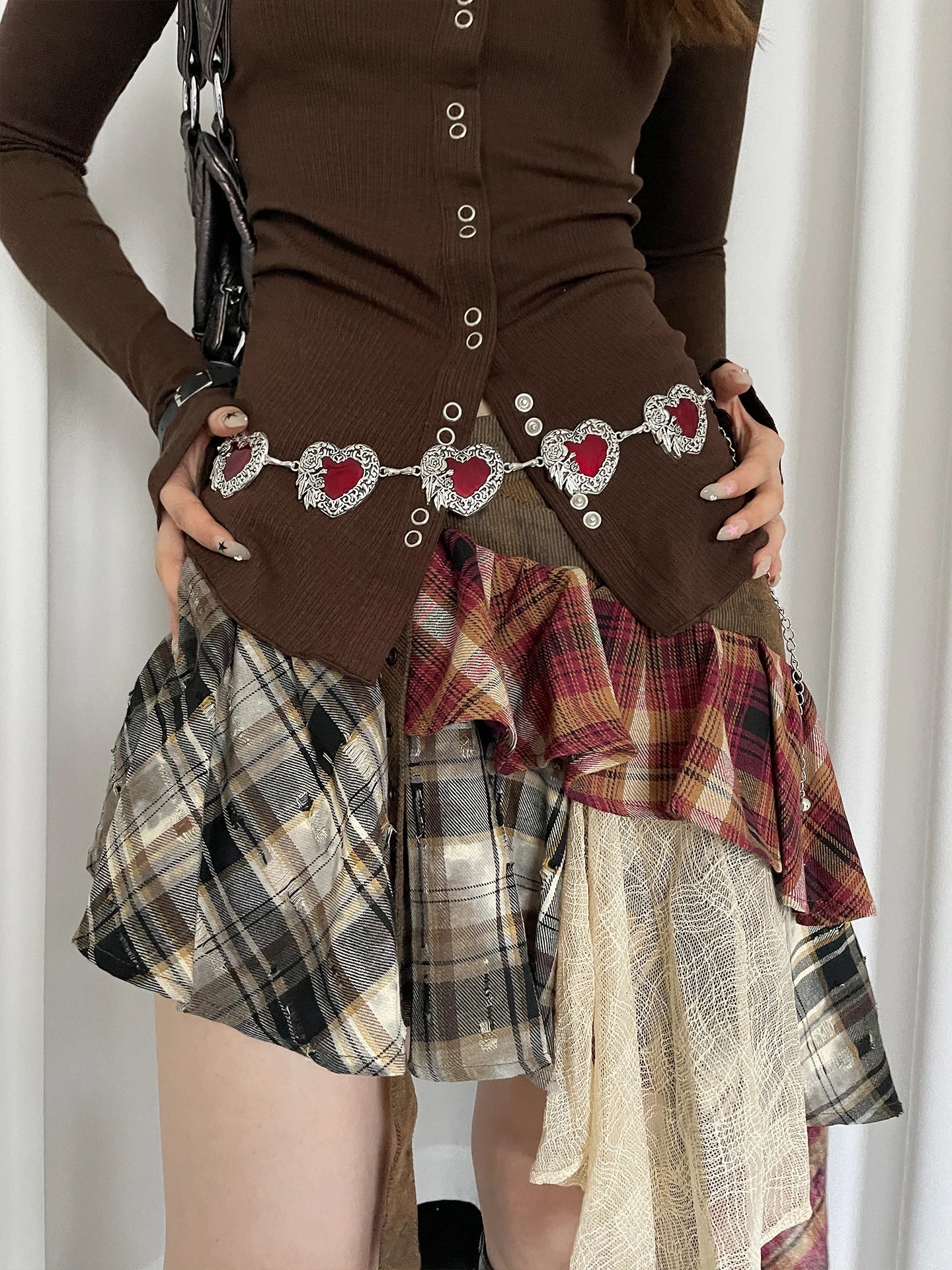 Retro Bohemian Style Heart Belt For Women With Skirt Design Sense Ethnic Style Leather Belt For Jeans