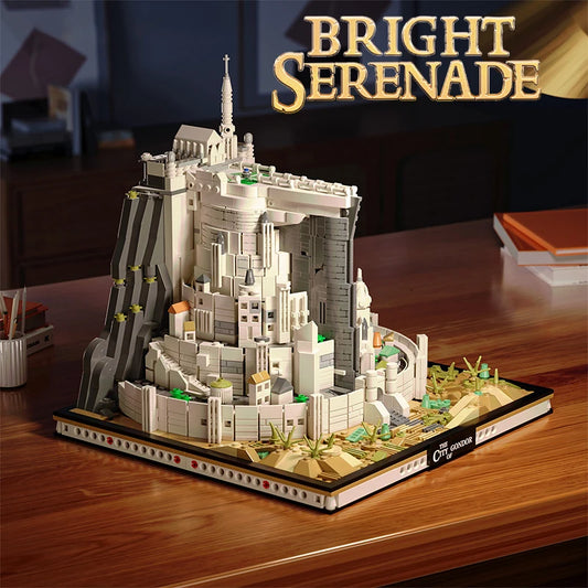New White City Street Bright Serenade View Assembly w/ Lighting Building Blocks