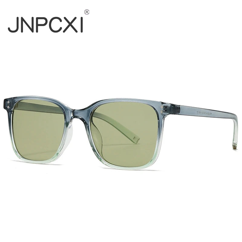 JNPCXI New Retro Square Women Luxury Sunglasses Fashion Rivets Blue Men Sun Glasses Shades UV400