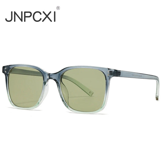 JNPCXI New Retro Square Women Luxury Sunglasses Fashion Rivets Blue Men Sun Glasses Shades UV400