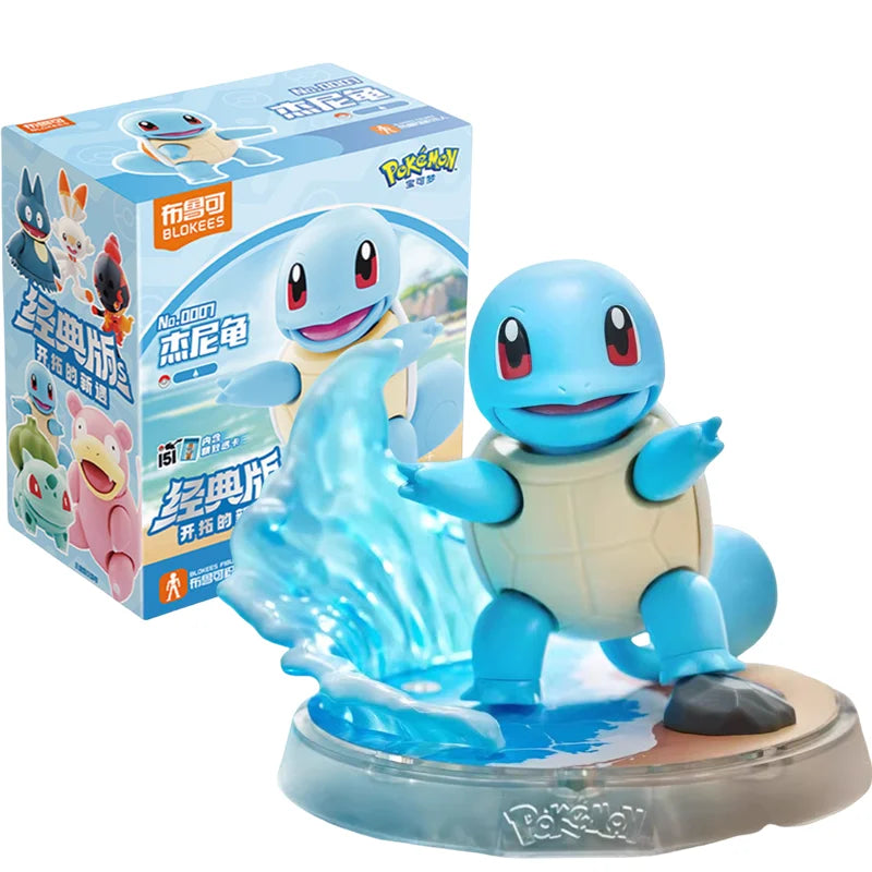 Original BLOKEE Pokemon Pikachu Bulbasaur Squirtle Charizard Eevee Action Figure