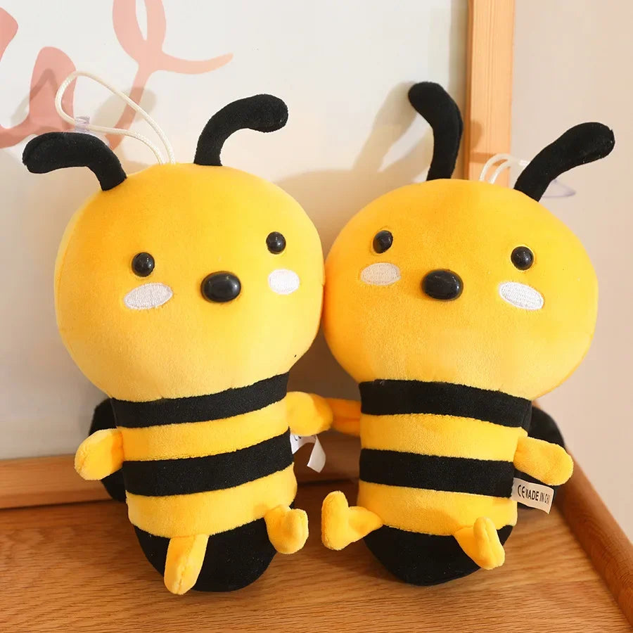 2 Sizes Lovely Cartoon Bee Plush Toys Chubby Stuffed Cute Bee Pendants Doll Kawaii Decor For Window/Door/Car Funny Gift