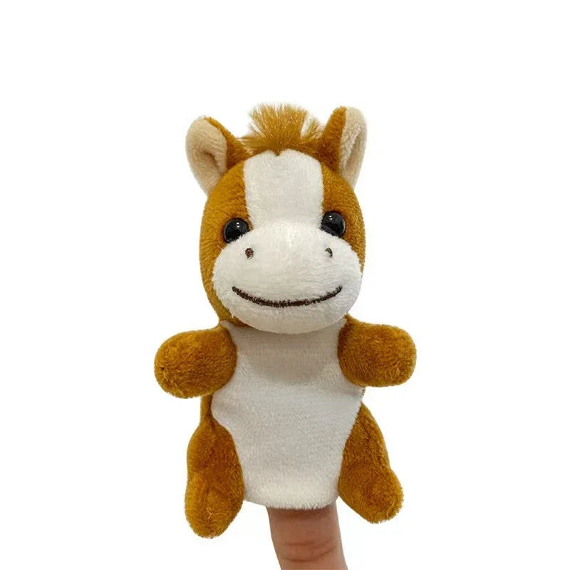 New Hand Puppet Plush Toy Cartoon Animal Family Finger Puppet Role Play Tell Story Cloth Doll Educational Toys For Children Kids